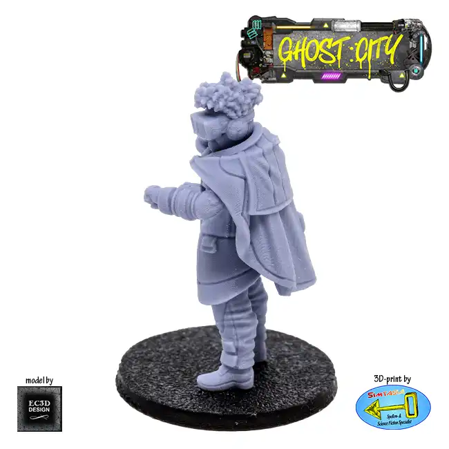 Male Net Jammer (Cloaker) (Ghost City 3D print, resin) - Afbeelding 2