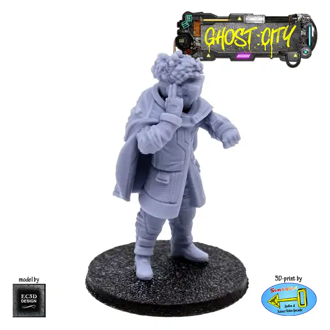 Male Net Jammer (Cloaker) (Ghost City 3D print, resin) - Afbeelding 3