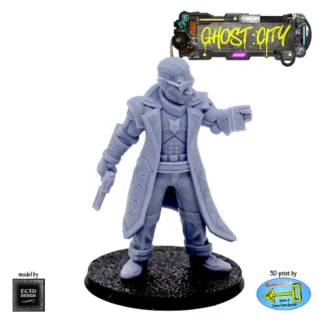 Male Detective (Ghost City 3D print, resin)
