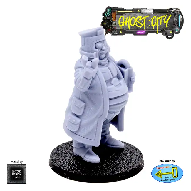 Donut Cop (Male Officer 1) (Ghost City 3D print, resin) - Afbeelding 4