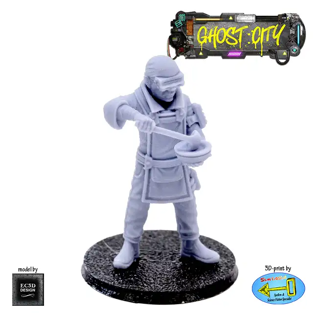 El Chefe (Ghost City 3D print, resin)