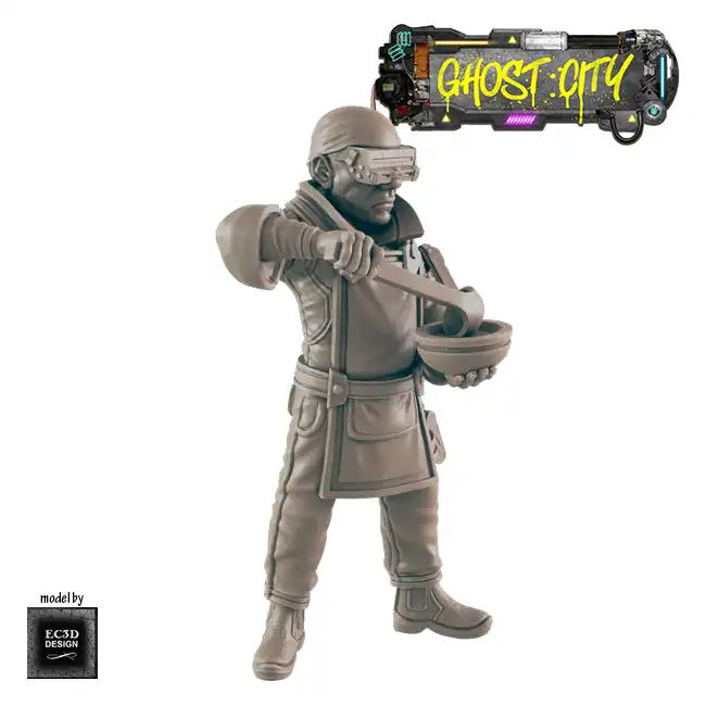 El Chefe (Ghost City 3D print, resin) - Afbeelding 4