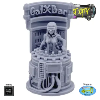 Gal Bar (with sign)(Ghost City 3D print, resin)