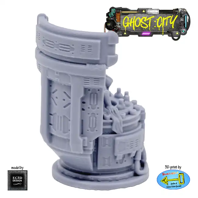 Gal Bar (with sign)(Ghost City 3D print, resin) - Afbeelding 3