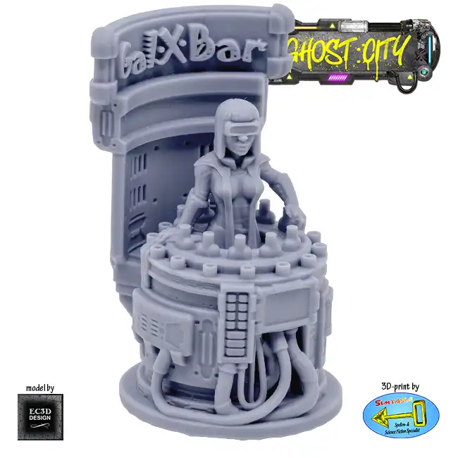 Gal Bar (with sign)(Ghost City 3D print, resin) - Afbeelding 4