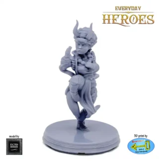Female Demonkin Monk (Everyday Heroes 3D print, resin)