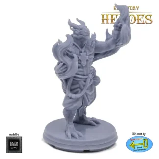 Male Dragonkin Sorcerer (Everyday Heroes 3D print, resin)