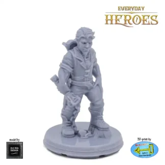 Male Human Hunter 2 (Everyday Heroes 3D print, resin)