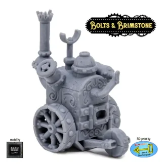 Wheeled Steam Engine (Bolts & Brimstone 3D print, resin)