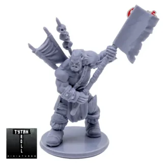 Orc Rider unmounted (ORCS 3D print, resin)