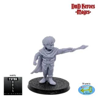 Male Gnome Mage (DnD Heroes, 3D print, resin)