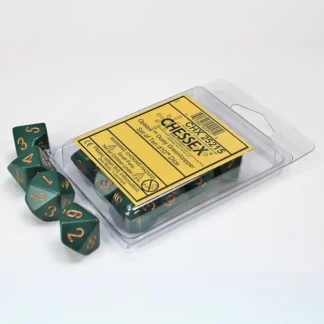Dice Set Opaque Dusty Green with copper (10xD10)