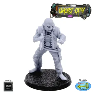 Male Masked Criminal (Male Civilian 5) (Ghost City 3D print, resin)