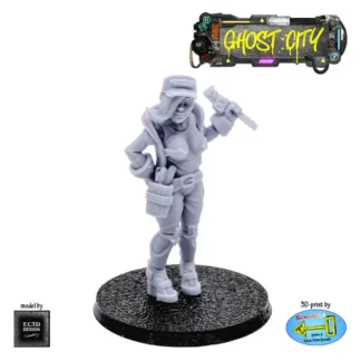 Female Mechanic (Ghost City 3D print, resin)