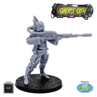 Female Sniper (Ghost City 3D print, resin)