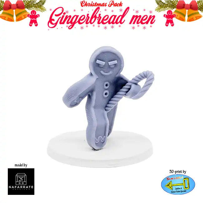 Gingerbread Man 2 (Christmas Pack, 3D print, resin)