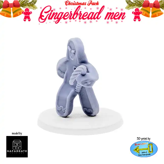 Gingerbread Man 2 (Christmas Pack, 3D print, resin) - Afbeelding 2