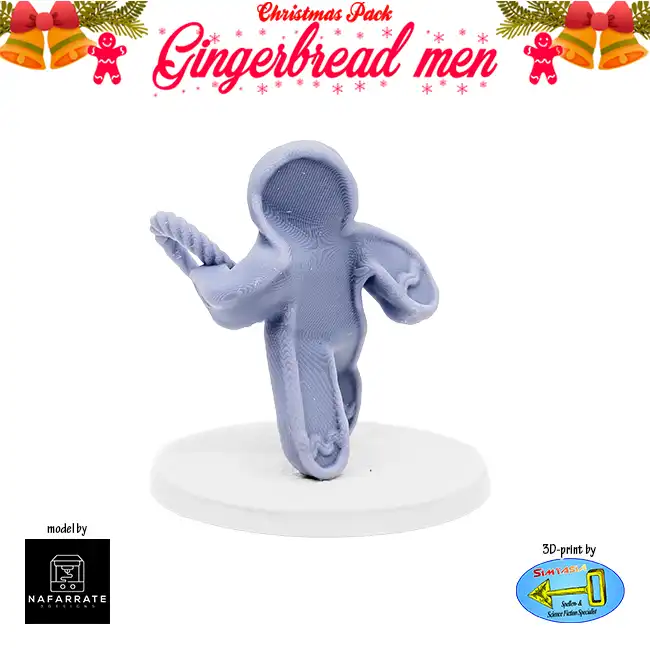 Gingerbread Man 2 (Christmas Pack, 3D print, resin) - Afbeelding 3