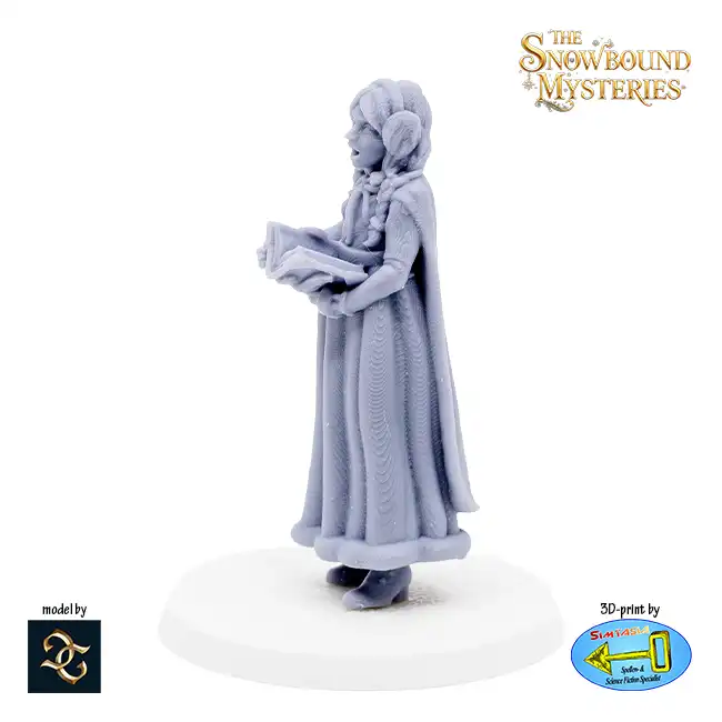 Lillian Wren (Snowbound Mysteries, resin 3D print) - Afbeelding 4