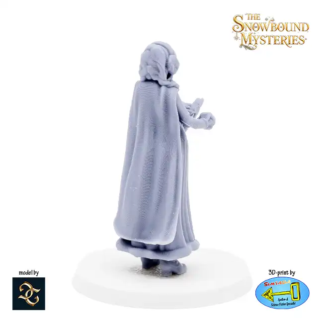 Lillian Wren (Snowbound Mysteries, resin 3D print) - Afbeelding 5