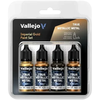 Imperial Gold, True Metallic Metal Paint Set (4x18 ml)