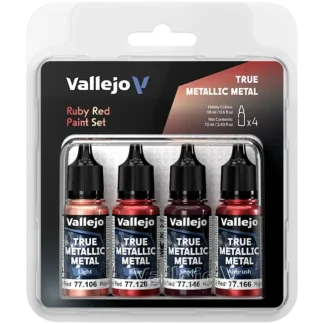 Ruby Red True Metallic Metal Paint Set (4x18 ml)