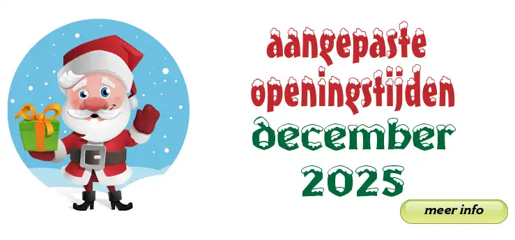 aangepaste openingstijden december 2025