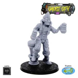Party Boy (Male Drinker) (Ghost City 3D print, resin)