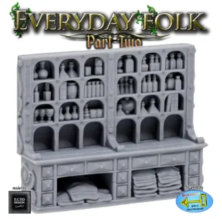 Apothecary Cabinet (Everyday Folk 2 3D print, resin)