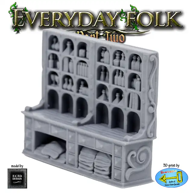Apothecary Cabinet (Everyday Folk 2 3D print, resin) - Afbeelding 2