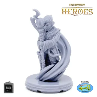 Male Human Wizard (Everyday Heroes 3D print, resin)