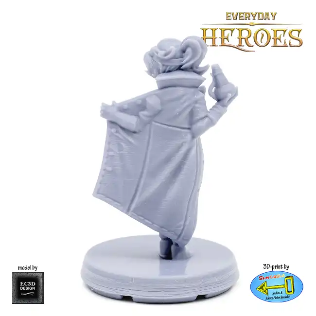 Female Human Alchemist (Everyday Heroes 3D print, resin) - Afbeelding 2