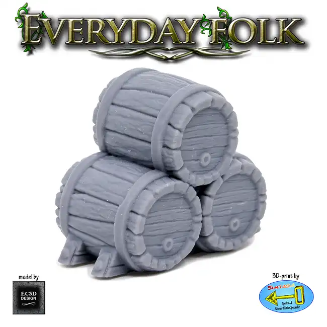 Tavern: Barrels (Everyday Folk 3D print, resin) - Afbeelding 2
