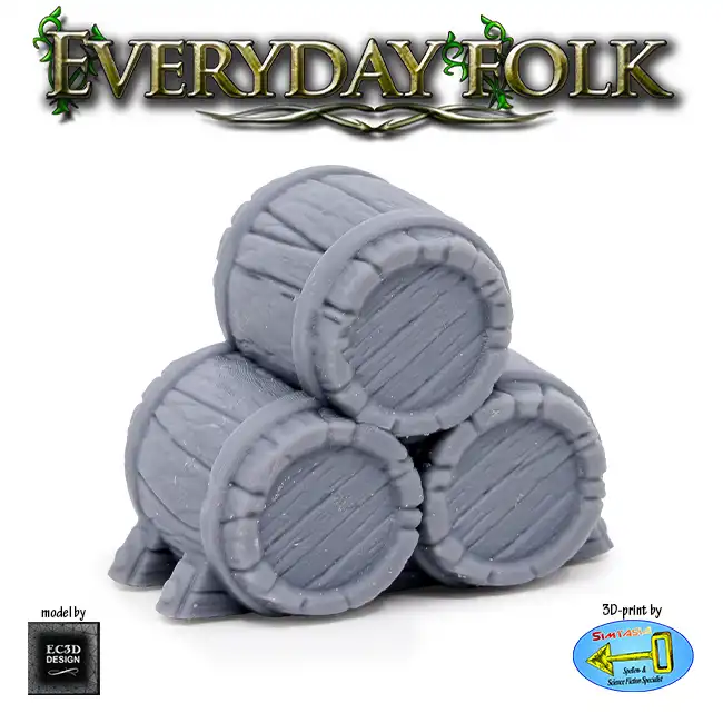 Tavern: Barrels (Everyday Folk 3D print, resin) - Afbeelding 4