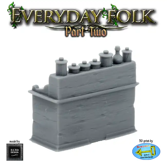 Apothecary Desk (Everyday Folk 2 3D print, resin) - Afbeelding 3