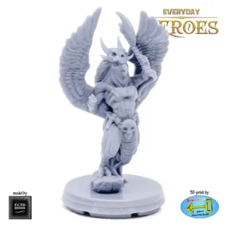 Female Birdkin Fighter (Everyday Heroes 3D print, resin)