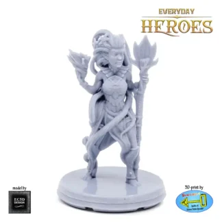 Female Genesai Druid (Everyday Heroes 3D print, resin)