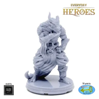 Male Dragonkin Monk (Everyday Heroes 3D print, resin)