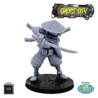Samurai (Ghost City 3D print, resin)