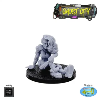 Smoke break Gal (Ghost City 3D print, resin)