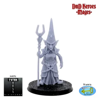Female Goblin Mage (DnD Heroes, 3D print, resin)