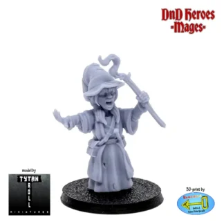 Female Halfling Mage (DnD Heroes, 3D print, resin)