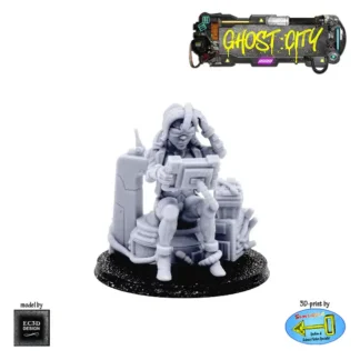 The Hacker (Ghost City 3D print, resin)