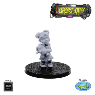 Young Girl (Kid 3) (Ghost City 3D print, resin)