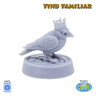 Crow familiar (Find Familiar Volume 3, 3D print, resin)
