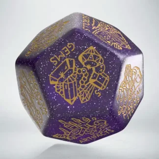 Treasure Generator Die, Shimmering Purple & Gold (1)
