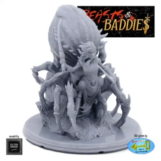 Female Drider  (Beasts & Baddies V2, 3D print, resin)