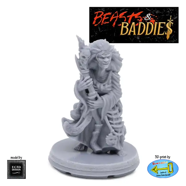 Hag 1 (Beasts & Baddies V2, 3D print, resin)
