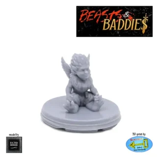 Harpy Baby Sitting  (Beasts & Baddies V2, 3D print, resin)