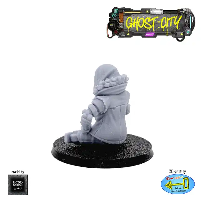 Homeless Vet (Ghost City 3D print, resin) - Afbeelding 2